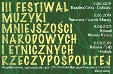 III Festiwal Muzyki Mniejszoci Narodowych i Etnicznych Rzeczypospolitej (4-6 czerwca), Warszawa