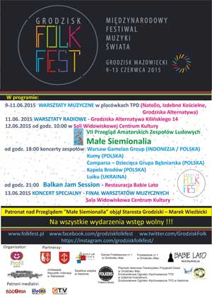 Grodzisk FOLK FEST 2015 - plakat Grodzisk FOLK FEST 2015 - plakat