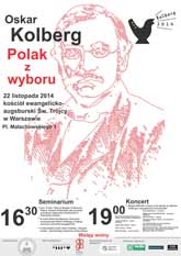 OSKAR KOLBERG - POLAK Z WYBORU (22 listopada, Warszawa)