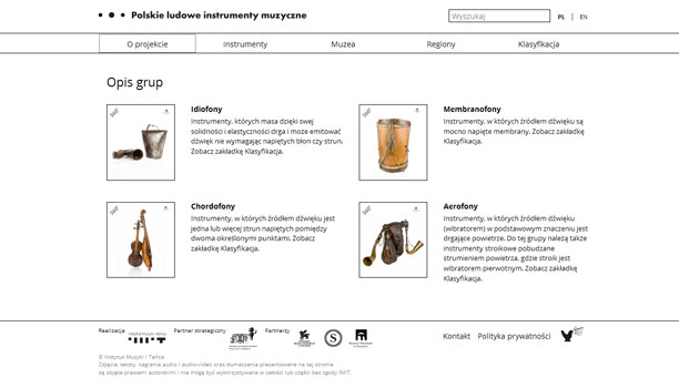 Polskie ludowe instrumenty muzyczne - strona internetowa