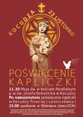 Powicenie kapliczki z figur w. Cecylii (23 listopada, Kocudza)