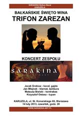 TRIFON ZAREZAN - bałkańskie święto wina (14 lutego, Warszawa)
