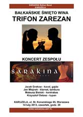 TRIFON ZAREZAN - bakaskie wito wina (14 lutego, Warszawa)