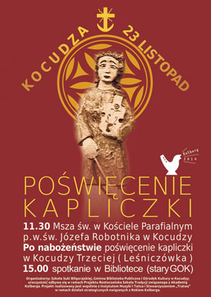 Po�wi�cenie kapliczki z figur� �w. Cecylii (23 listopada 2014, Kocudza)